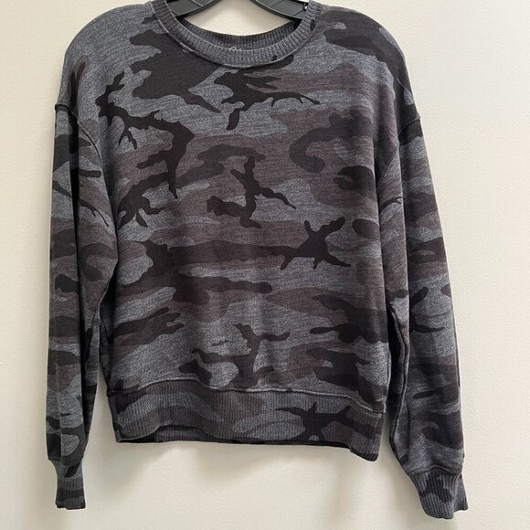 Rails Ramona Rayon Cotton Camo French Terry Women's Sweatshirt Long Sleeve Small - Picture 1 of 4